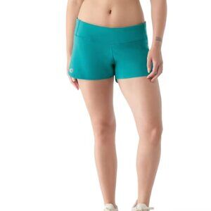 NEW SmartWool women Active Lined Shorts Built-In Briefs  Emerald Green 253